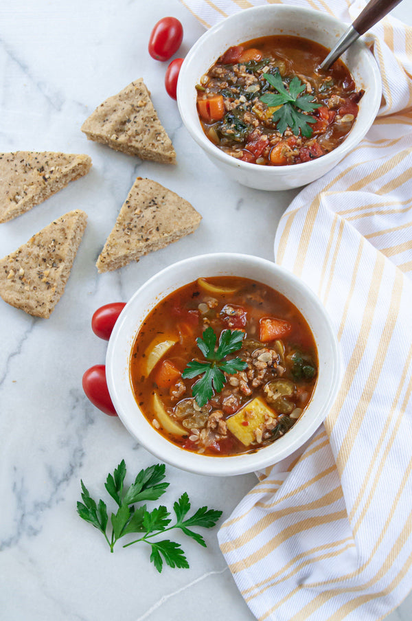 Spicy Italian Sausage and Veggie Soup